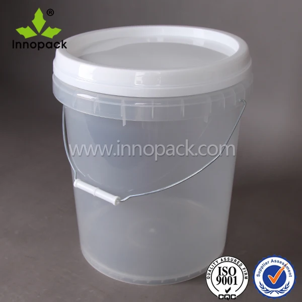 clear bucket with lid