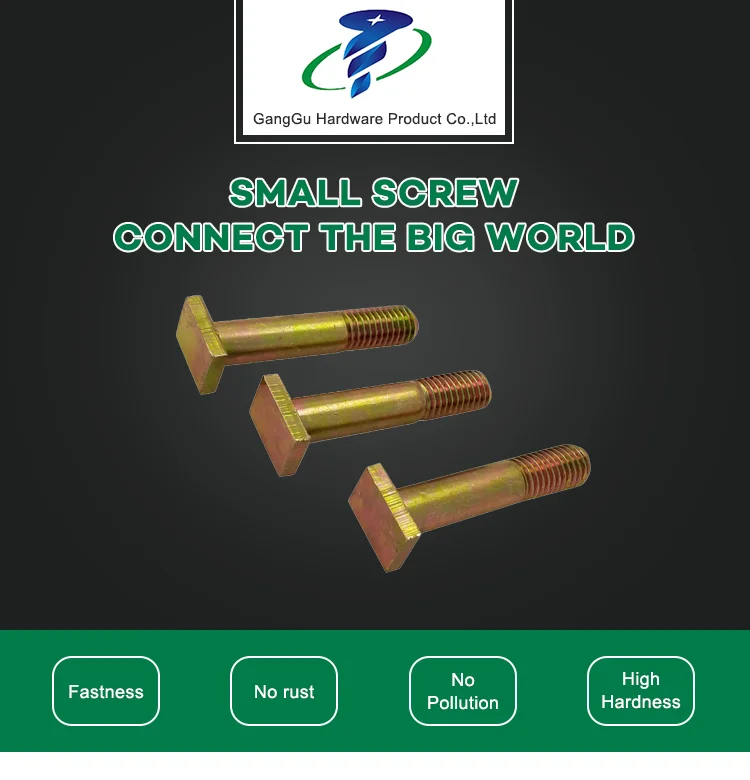 Custom Stainless Steel Rectangle Head Zinc Coated M8 Flat Square Head