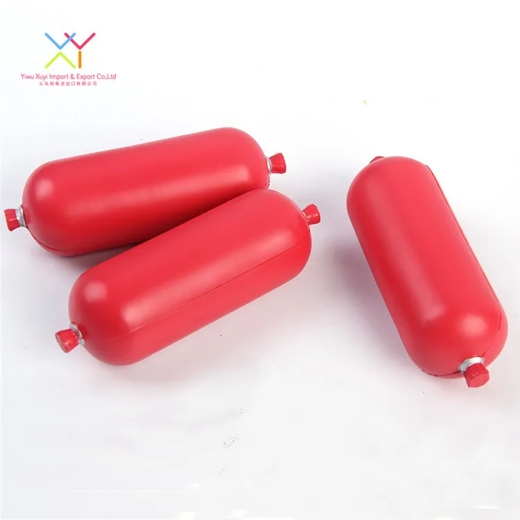 New Product food promotional toy cheap funny pu foam sausage stress ball for kids