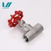 DN25 full bore stainless steel threaded manual hand wheel 1/2 inch-4 inch globe valve
