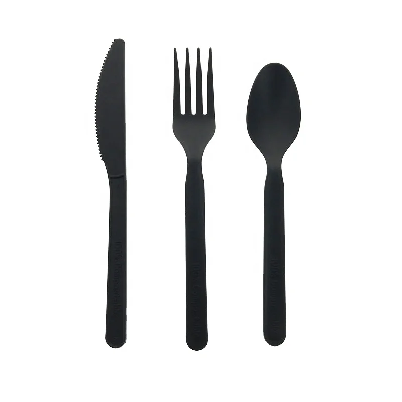 

7 inch Compostable Eco-friendly Biodegradable cPLA Cutlery, White or black