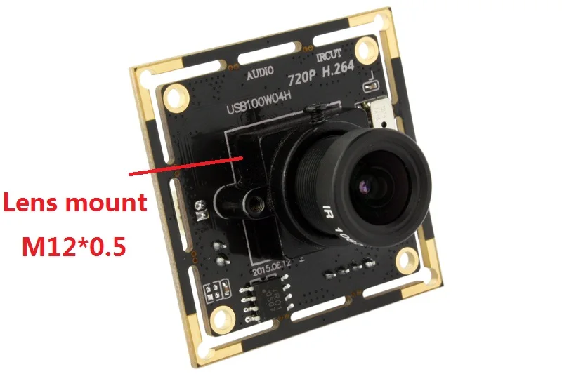 1MP CMOS OV9712 with Microphone USB Camera Module For Raspberry Pi 2.1mm Lens 
