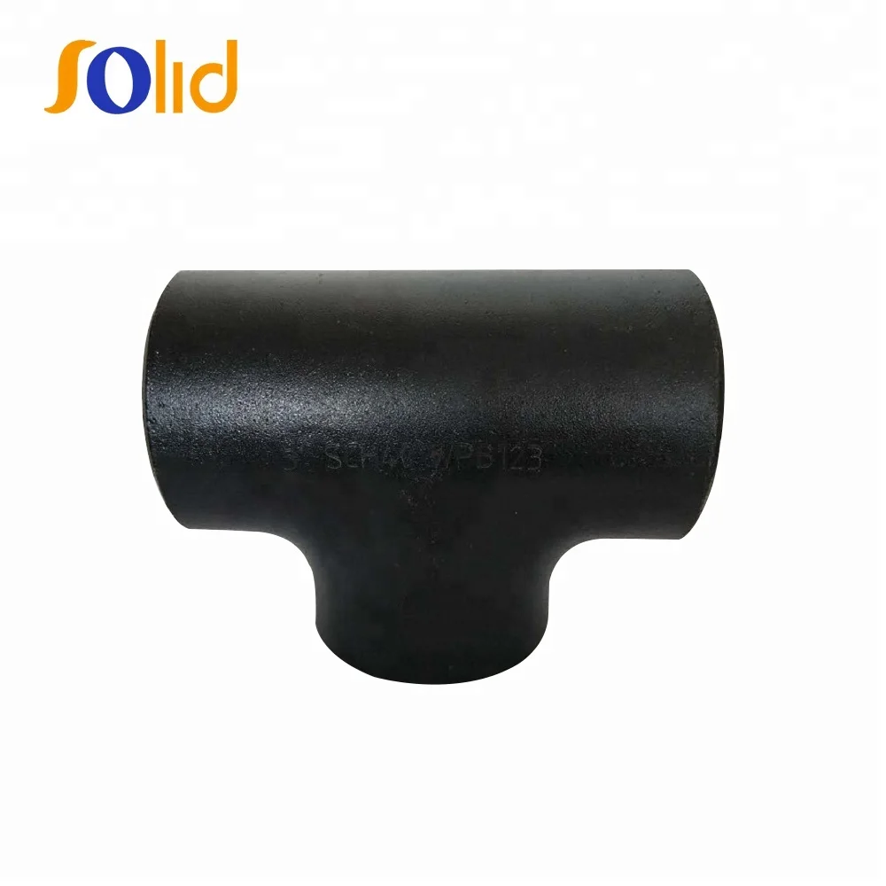 API5l Carbon Steel Black Seamless Pipe Fitting CS Equal Tee
