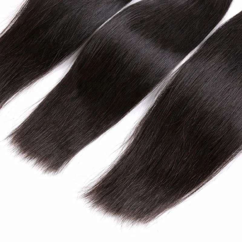 

overseas brazilian silky natural straight remy human hair weft products for black women, #1b
