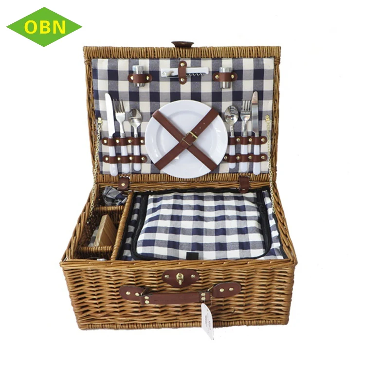 Wholesale Custom Wicker Picnic Basket For 2 Persons And The Basket With