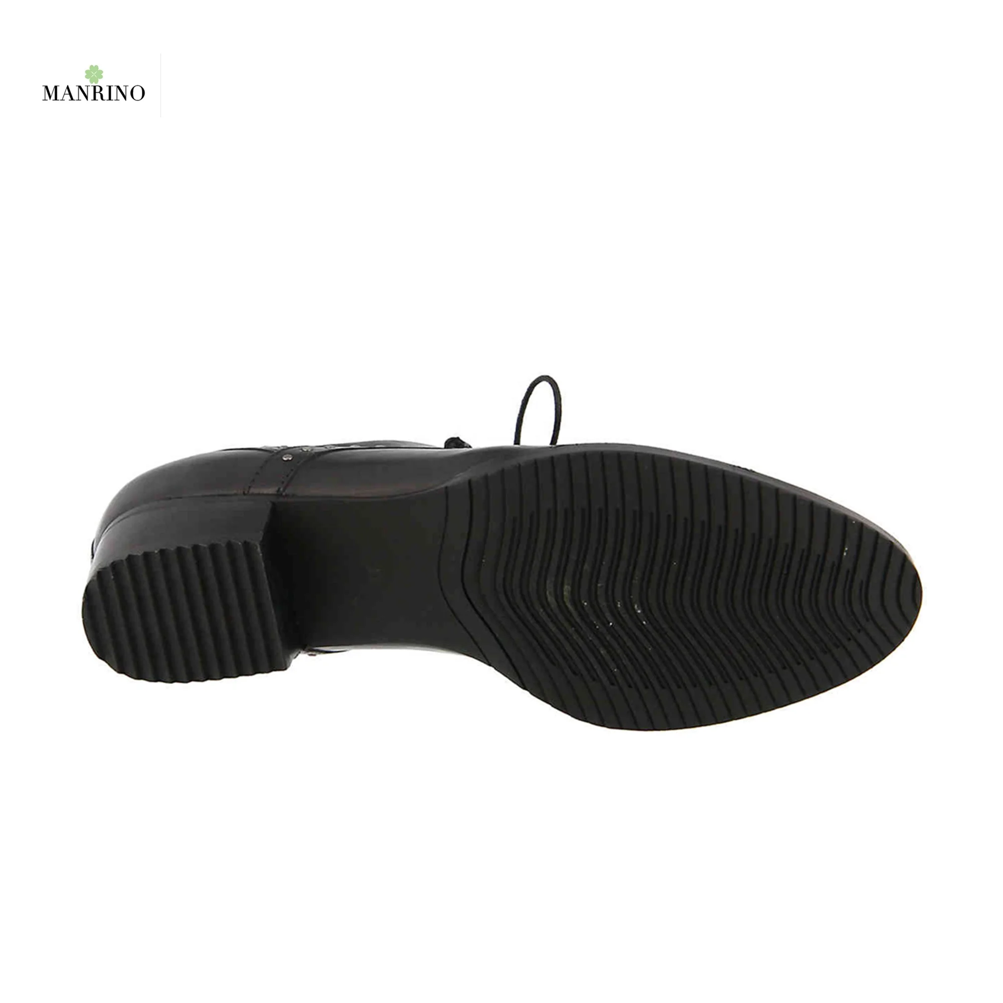 
MANRINO-0168 Hand Made Real Leather Studs Decor Oxford Casual Unit Rubber Sole Lace Up Women Office Dress Shoes For Office Lady 