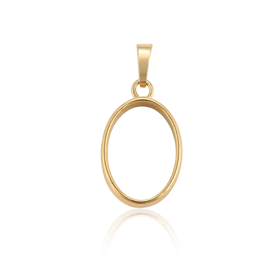 

34447 Xuping Promoted trendy simple oval shape gold pendant China wholesale