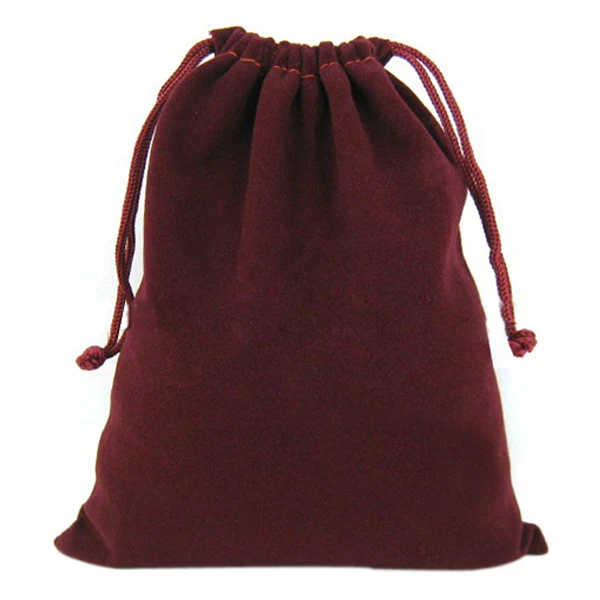 Custom Drawstring Flannel Shoe Pouch Bag