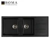46 Inch Large Double Compare Best Rated Top Mounting Granite Composite Kitchen Sink