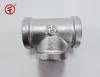 high quality 130 galvanized cast iron pipe fittings female 90 degree gi threaded grooved ferrule equal tube tee joints