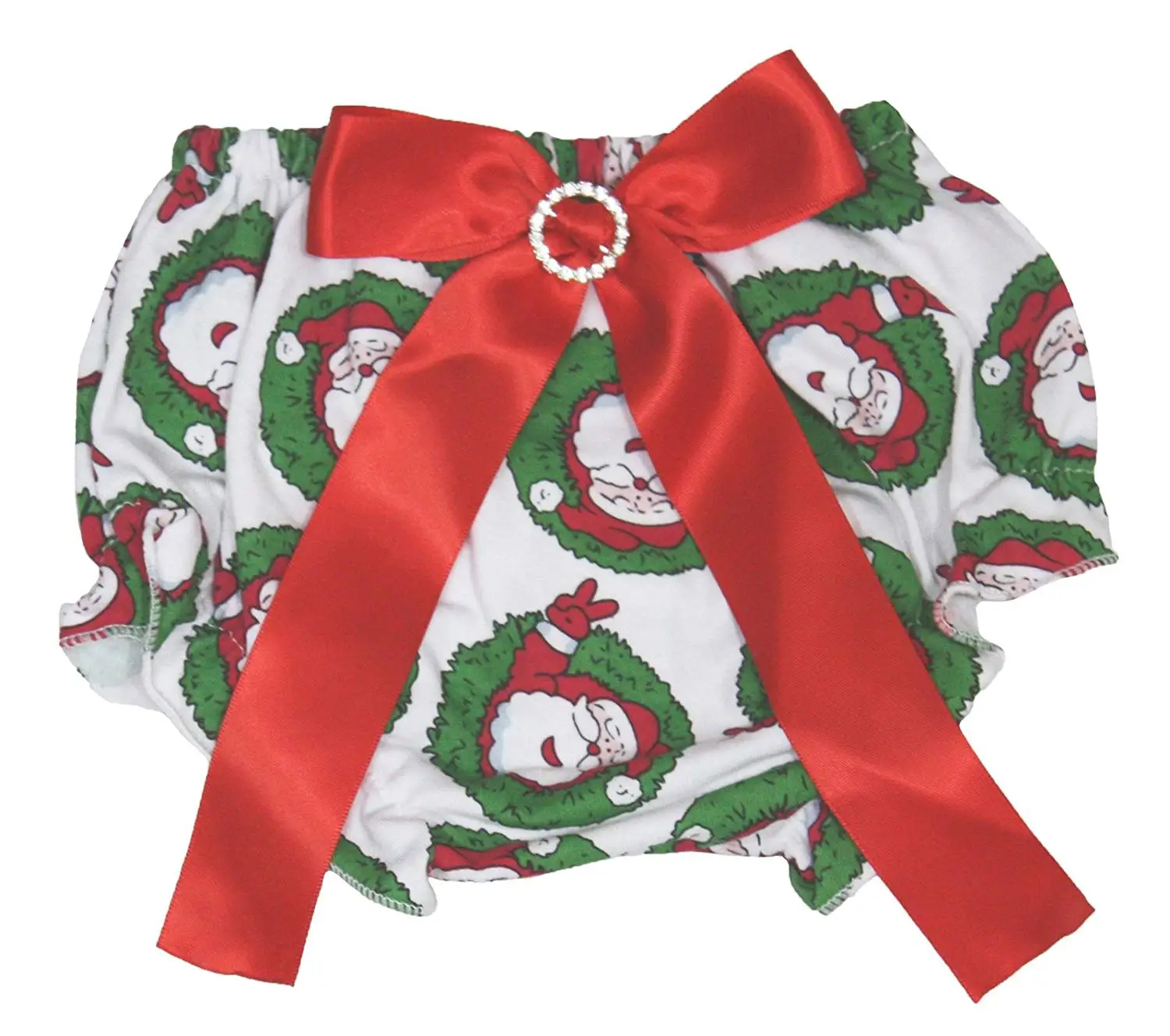 Petitebella Dress Polka Dots Bows Red Cotton Bloomer for Baby 6-24m