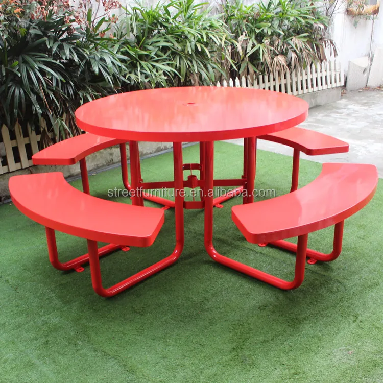 Street Furniture Guangzhou Outdoor Steel Round Portable Picnic
