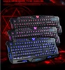 Blue Red Purple Three Color Backlight Gaming Keyboard 3 Color Transformation USB wired Floating LED Backlit M200