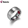 RainSo Silver color fashion stainless steel rings for men