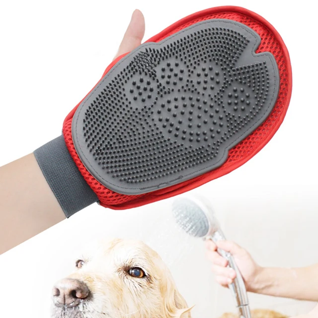 

New Design High Quality Rubber Pet Grooming Massage Glove For Remove Hair And Bathing, Any color you want