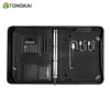 TongKai Business Leather Folder with Ring Binder with Power Bank