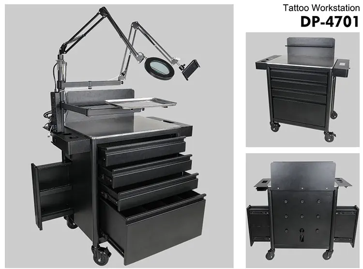 Amazon.com: Tattoo Table Tattoo Workstation, Portable Adjustable Large  Tattoo Tray Rolling Mobile Tattoo Work Station Stand Tattoo Desk Table  Multi-angle, Adjustable Height 65-97cm(US Stock) : Beauty & Personal Care