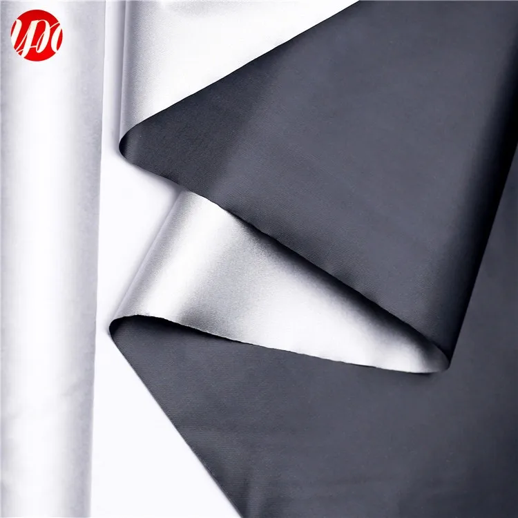 190t Taffeta Silver Coating Fabric Yarn Dyeing Taffeta Waterproof