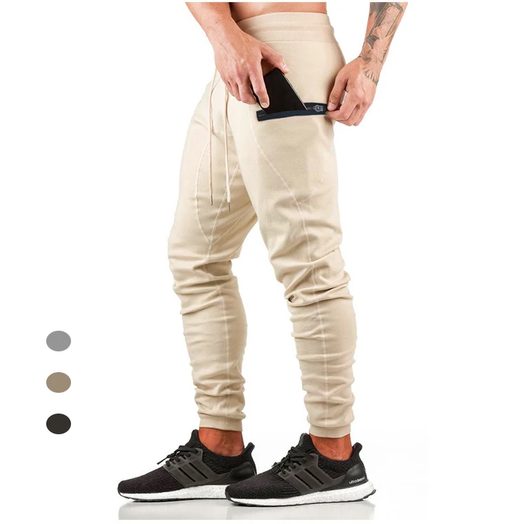 

Wholesale Closed Bottom joggers mens Running Sweatpants khaki trousers, As the picture
