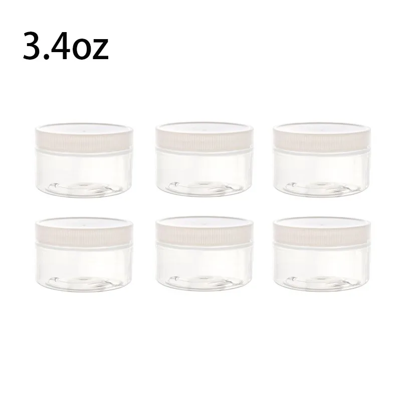 Slime Storage Jars 4 Oz (Slime Not Include) - Clear All Purpose Containers  - for All Glue Putty Making - Art, Craft and Hobby Storage Containers