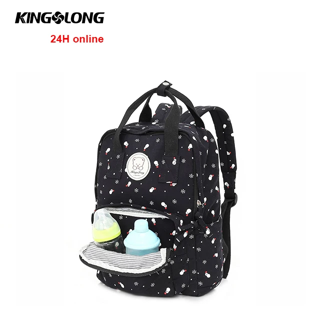 

Large Capacity Mom Baby Diaper Bag Backpack for Kingslong, Black