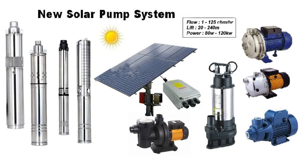 High Efficiency Water Pump Deep Well Submersible Pump 2 Inch Solar Pump