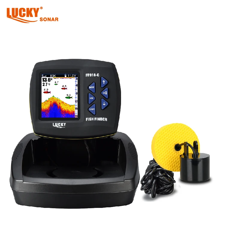 

Lucky FF918C-T cable sonar sensor 180m boat fish finder