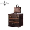 European style retro drawer trunk/Antique leather small storage chest L808