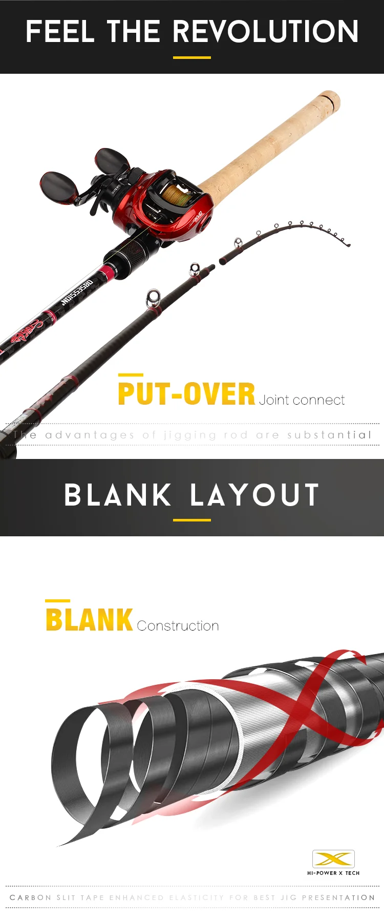 Teaser Top End Fuji Components Fishing Rod Saltwater Casting Rod Carbon