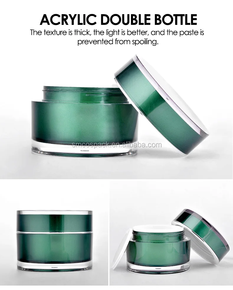 Mp6110 Pmma Pet Pot Cosmétique Acrylique De Luxe Grande Forme Ronde