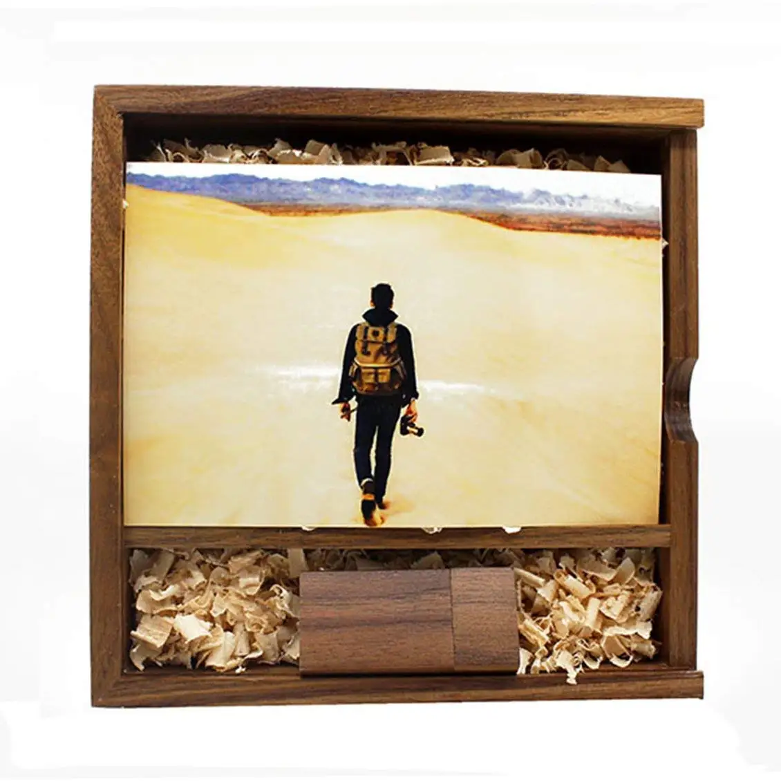 Walnut PhotoBox USB Flash Drive 8GB 16GB 32GB 64GB USB2.0 Memory Stick - ANKUX.COM