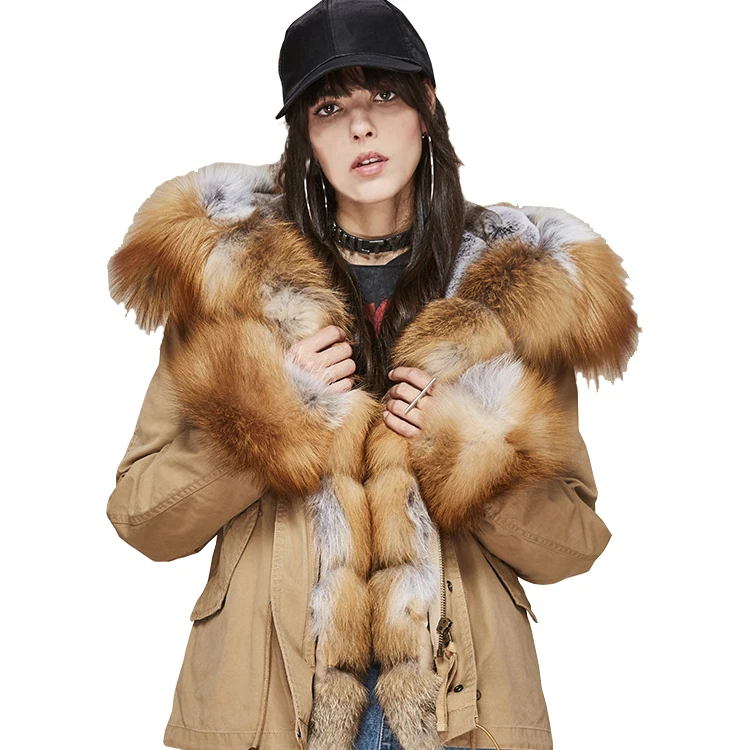 

2018 Winter 100%Cotton Faux Fur Lining Hooded Women Coat, Requirement