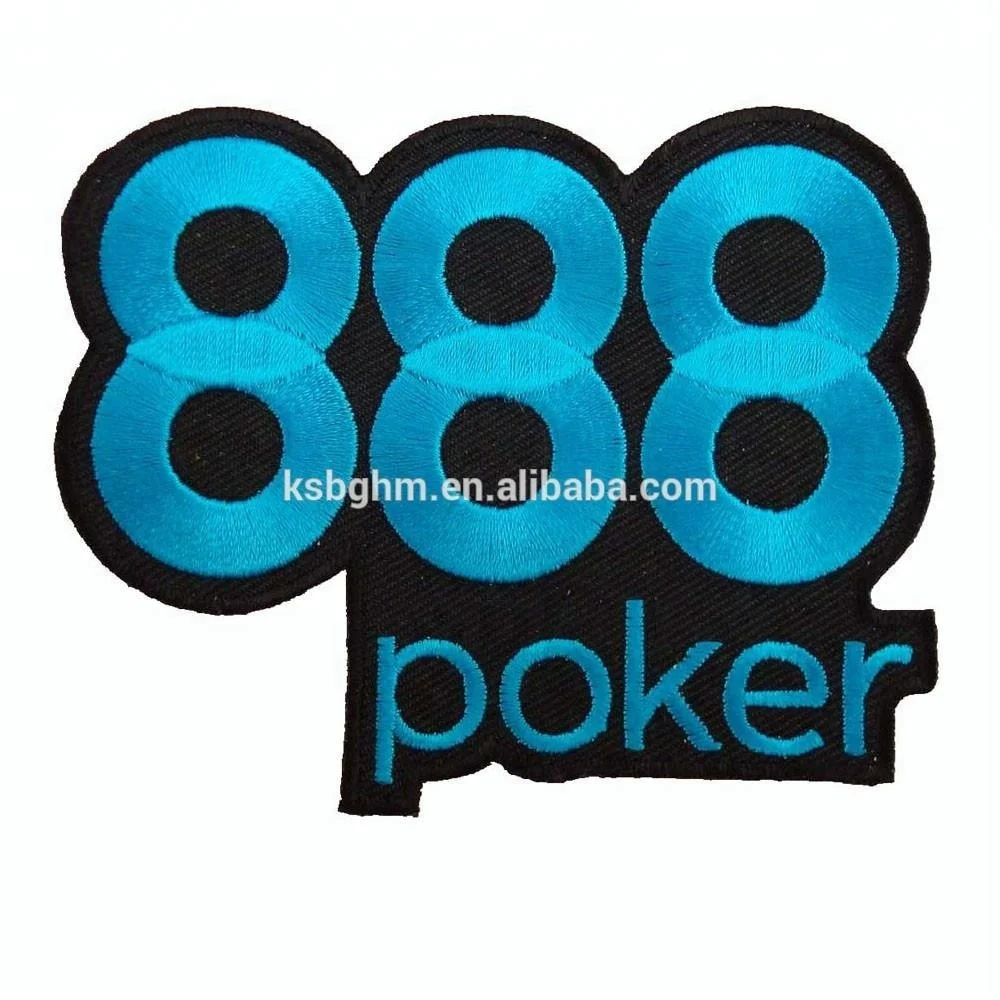 

Retail 1piece 888 poker embroidery patch, Custom color