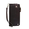 luxury men medium long real genuine cow leather credit card holder wallet