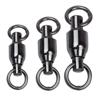 

100pcs/Bag Black Nickel Or Silver Finish Super High Strength Saltwater Big Ball Bearing Swivels Welded Rings