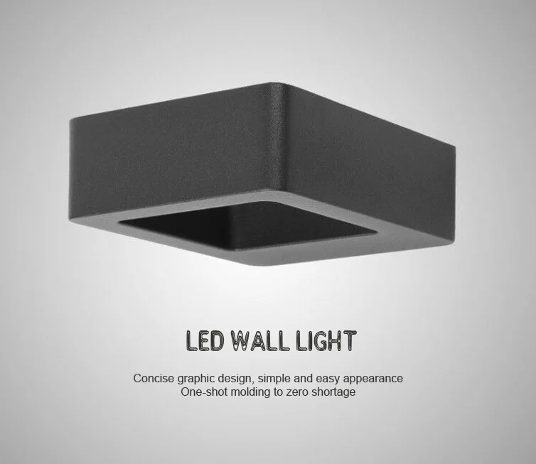 modern aluminum COB wall led lamp 7W wall mounted outdoor ip65 up down lighting