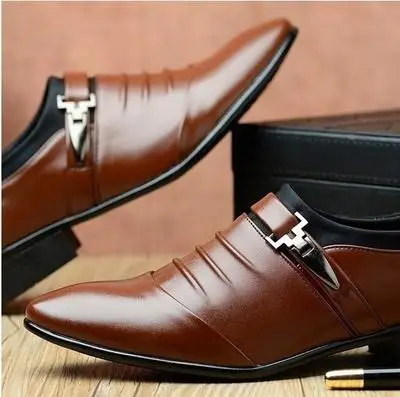 

Men Fashion British Shoes Casual Formal Leather Single Shoes Ventilation Shoes