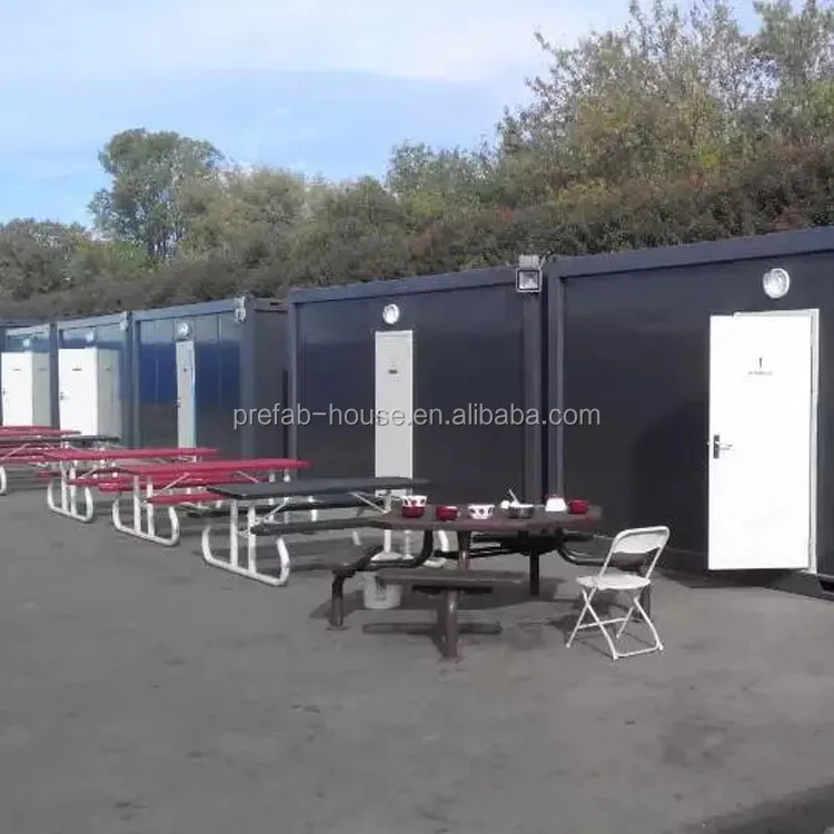Lida Group storage containers turned into homes factory used as kitchen, shower room-8