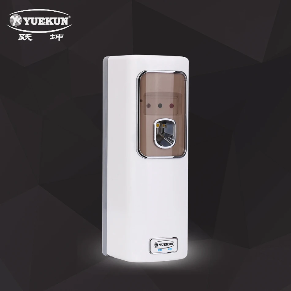 High quality wall mount plastic automatic light sensor perfume dispenser cheap hotel fancy air freshener dispenser