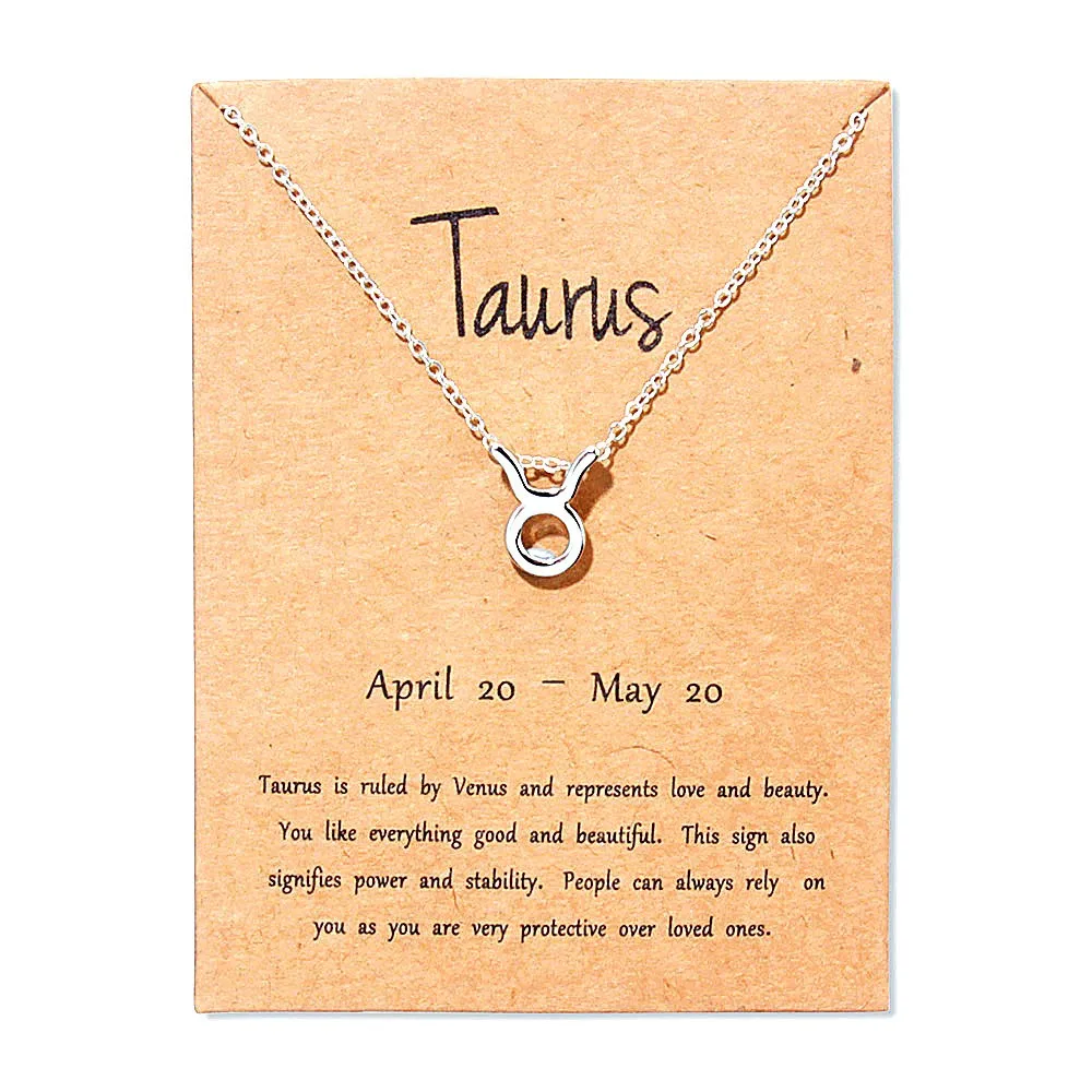 Trending Gift Jewelry 12 Zodiac Sign Constellations Zinc