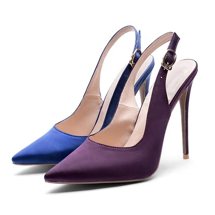 Comfortable Design Wholesale Women's Pointed Toe Stiletto High Heel Satin Wedding Dress Pumps.jpg