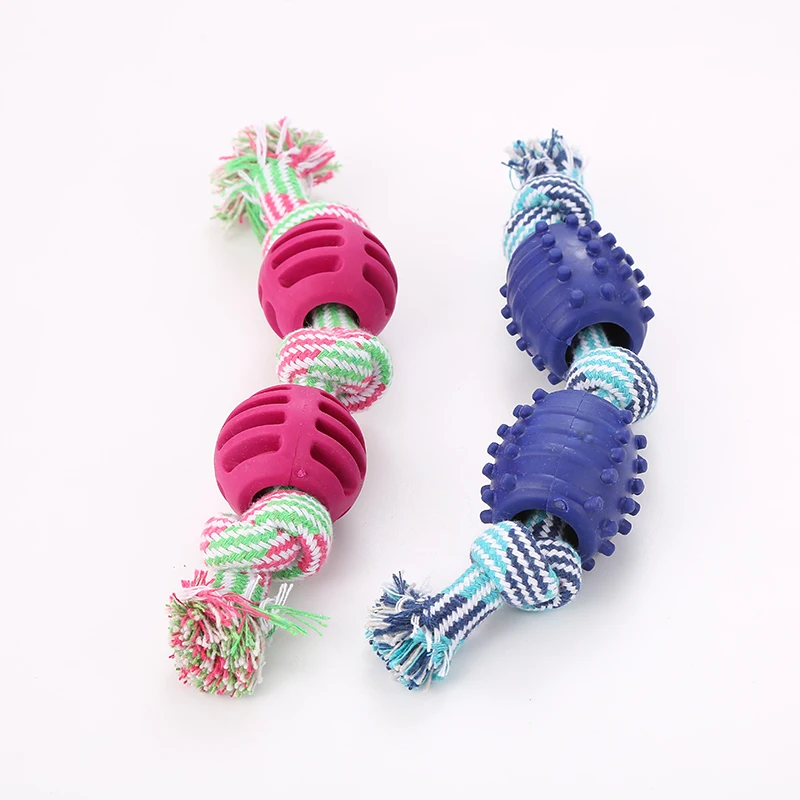 

Wholesale dog rope toy with TPR for dog chew toy