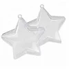 Transparent Clear Plastic Acrylic Fill-Able Snap-On Star Shape Ball Holiday Style Ornament for Event Decorations Hanging ball