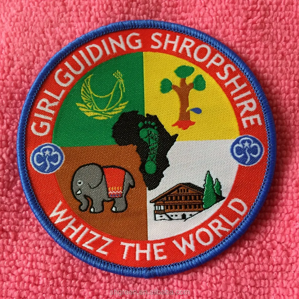 Beautiful Design Branded Woven Badge LabelOverlocked Border Garment Clothing Patch