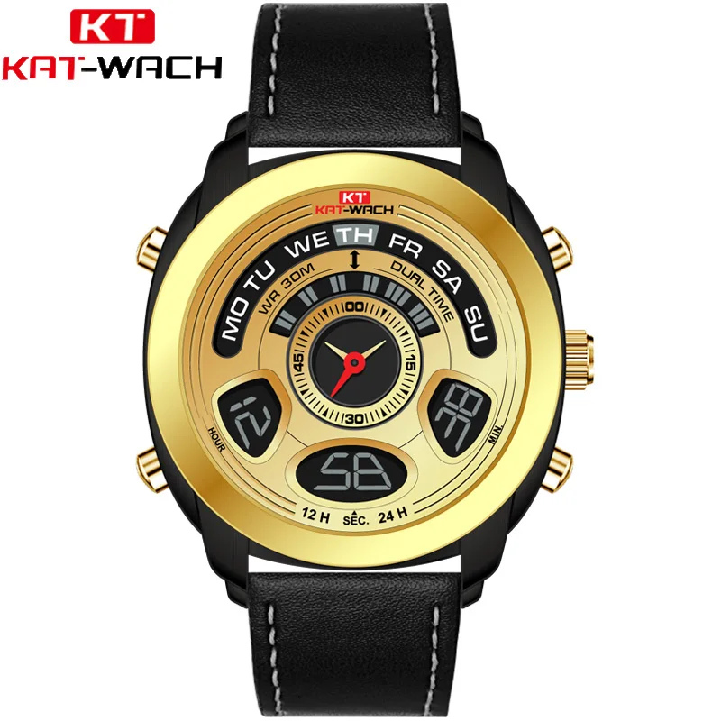 

WJ-7614 Top Popular Quartz Watches Good Quality Leather Band Wristwatch Luxury Waterproof Watch For Men, Mix