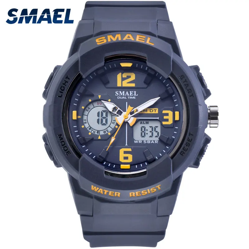 

SMAEL water resistant watch sports dual display plastic wrist watch 1645