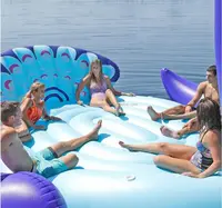 

2018 hot selling giant unicorn / flamingo /peacock swimming float in water outdoor for 6 persons