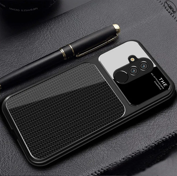 

HUYSHE Hot Selling Luxury Non-slip Shockproof TPU+Acrylic Mirror Back Phone Cover For Huawei Mate 20 Lite Maimang 7 Case, Coffee;black;red;navy blue