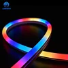 Wireless control dmx led neon flex programmable dome single side RGB led neon rope light
