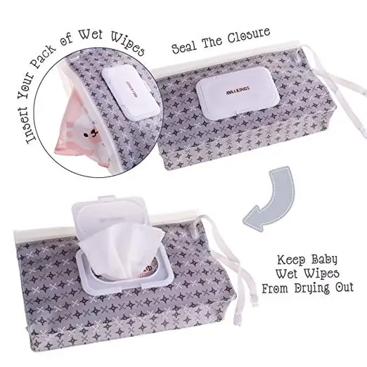 Wet Wipe Pouch Reusable Refillable Wipes Dispenser Holder Case Eco